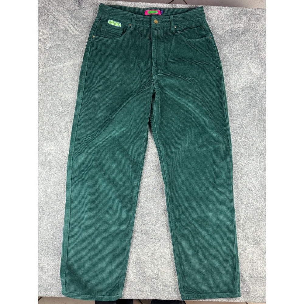 Empyre Tori Green Corduroy Pants Mens 12 High Rise Straight Leg Skater Skate